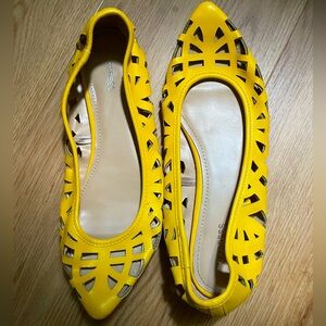Express Mustard Yellow Flats
